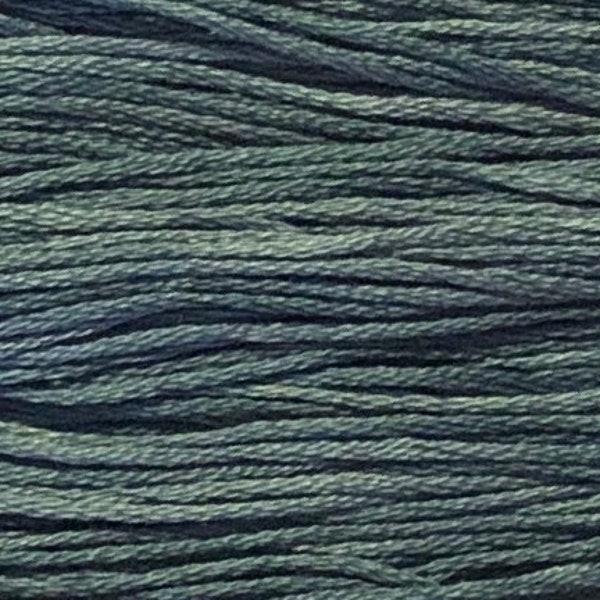 Weeks Dye Works, Blue Jeans, WDW-2107, 5 YARD Skein, Hand Dyed Cotton, Embroidery Floss, Counted Cross Stitch, Embroidery, Over Dyed Cotton