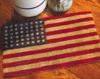 Punch Needle Pattern, 48 Star Flag, Primitive Decor, Patriotic, Americana, American Flag. Independence, The Old Tattered Flag, PATTERN ONLY
