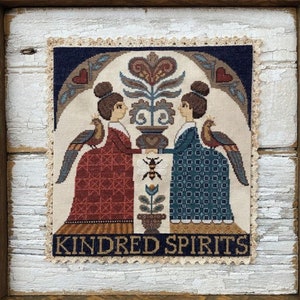 Counted Cross Stitch Pattern, Kindred Spirits, Folk Art, Friendship Sampler, Queen Bee, Teresa Kogut, PATTERN ONLY