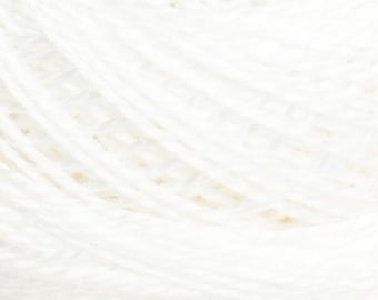 DMC Perle Cotton, Size 5, DMC Blanc, White, Pearl Cotton Ball, Embroidery Thread, Punch Needle, Embroidery, Penny Rug,Sewing Accessory