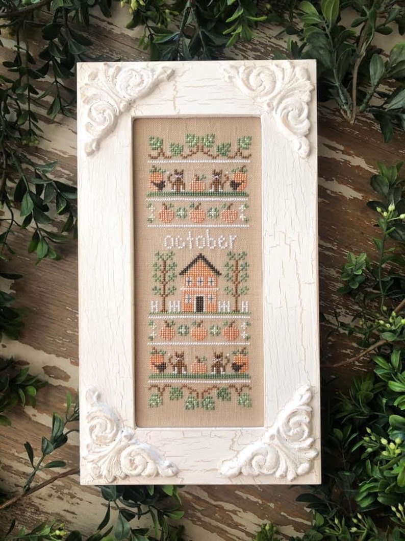 Counted Cross Stitch, Sampler of the Month, Christmas Decor, Cottage Decor, Evergreen, Country Cottage Needleworks, PATTERN ONLY image 5