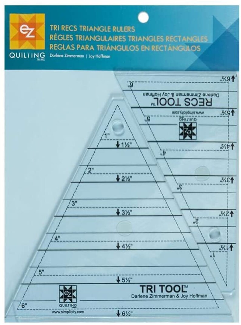 Quilt Ruler EZ Quilting Tri Recs Triangle Rulers Acrylic Etsy