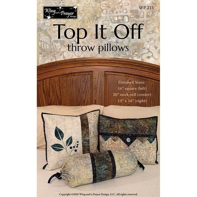 Quilt Pattern, Top It Off, Throw Pillows, Applique Pillow, Bed Pillows