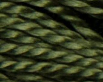 DMC Pearl Cotton, Size 5, DMC 642, Dark Green Gray, Perle Cotton Skein, Embroidery Thread, Punch Needle, Embroidery, Sewing Accessory