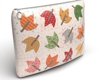 Project Bag, Autumn, Notions Bag, Zipper Project Bag, Vinyl Notions Bag, Zipper Pouch, Lori Holt, Riley Blake Designs