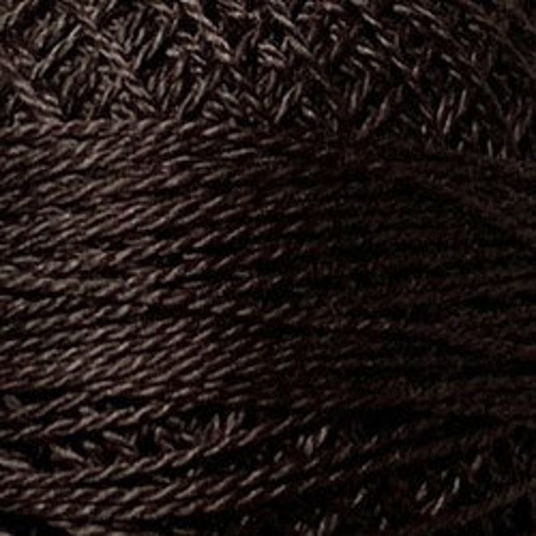 Valdani Thread, Size 12, 173, Rich Brown Dark, Valdani Perle Cotton, Embroidery Thread, Pinks, Punch Needle, Embroidery, Sewing Accessory