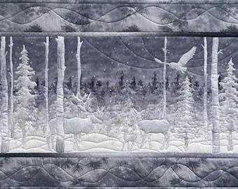 Quilt KIT,  Enchanted Forest, Caribou, Winter Decor, Pine Needles, McKenna Ryan, Hoffman California, KIT
