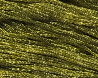 Gentle Art, Simply Shaker Threads, Chives, #7074, 10 YARD Skein, Embroidery Floss, Counted Cross Stitch, Hand Embroidery Thread