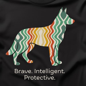 Duitse herdershond, png | GSD hondenliefhebber cadeau | Grote slimme trouwe honden | Bloemenshirt herdershond png | Hondenmoedercadeau | Cadeau vader hond