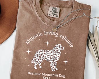 Bernese Mountain Dog png | Bernese Mountain Dogs Personality | Mountain Dog Mom Gift | Floral Dog png | Mountain Dog png | Bernese png