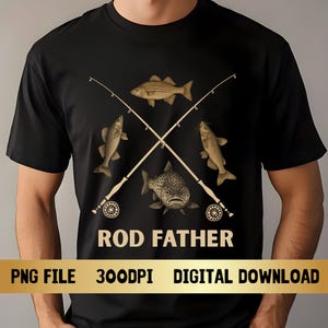 Camisa de pesca / Pesca en agua dulce / Día del padre png / Papá pescador png / Camisas de papá / Días de verano / Papá genial / Padre de la caña / Pescador
