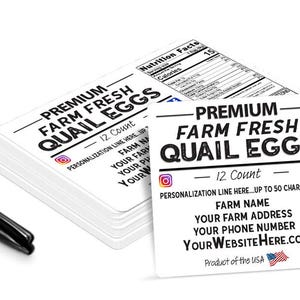 Custom Quail Egg Labels