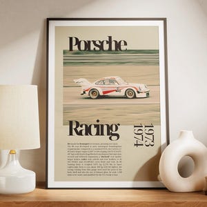 Porsche Racing 911 RSR Digital Download Poster Print | Classic Car Wall Art for Garage Decor | Automotive History Print