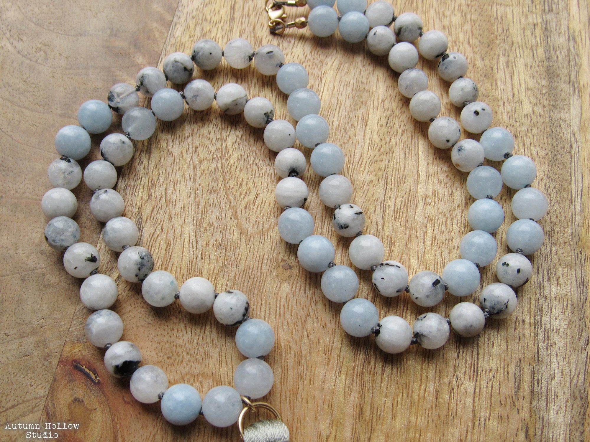 Lunar Flow Healing Aquamarine and Rainbow Moonstone High Etsy