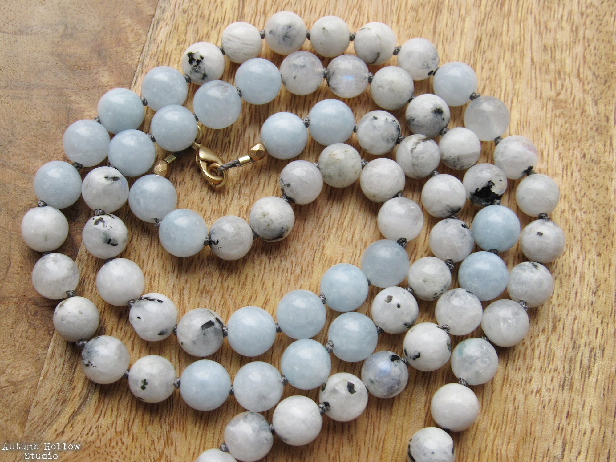 Lunar Flow Healing Aquamarine and Rainbow Moonstone High Etsy