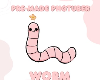 PNGTuber - Worm | Premade PNGTuber for Streaming, Twitch, Youtube and Discord