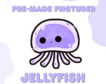 PNGTuber - Purple Jellyfish | Premade PNGTuber for Streaming, Twitch, Youtube and Discord