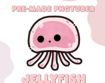 PNGTuber - Pink Jellyfish | Premade PNGTuber for Streaming, Twitch, Youtube and Discord