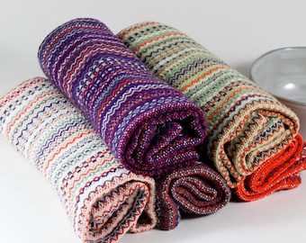 Handwoven Cotton Towel – Eco-Friendly Kitchen or Bath Gift, Perfect for Housewarmings or Weddings (14"x20")