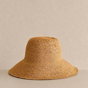 Bob en raphia de Madagascar | Chapeau de soleil pliable à large bord