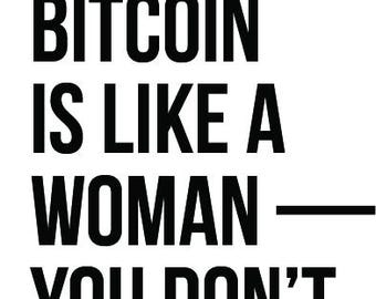 Bitcoin come una citazione di donna Download digitale – Arte murale crittografica, regalo per investitori Bitcoin, stampa motivazionale, decorazione per criptovaluta