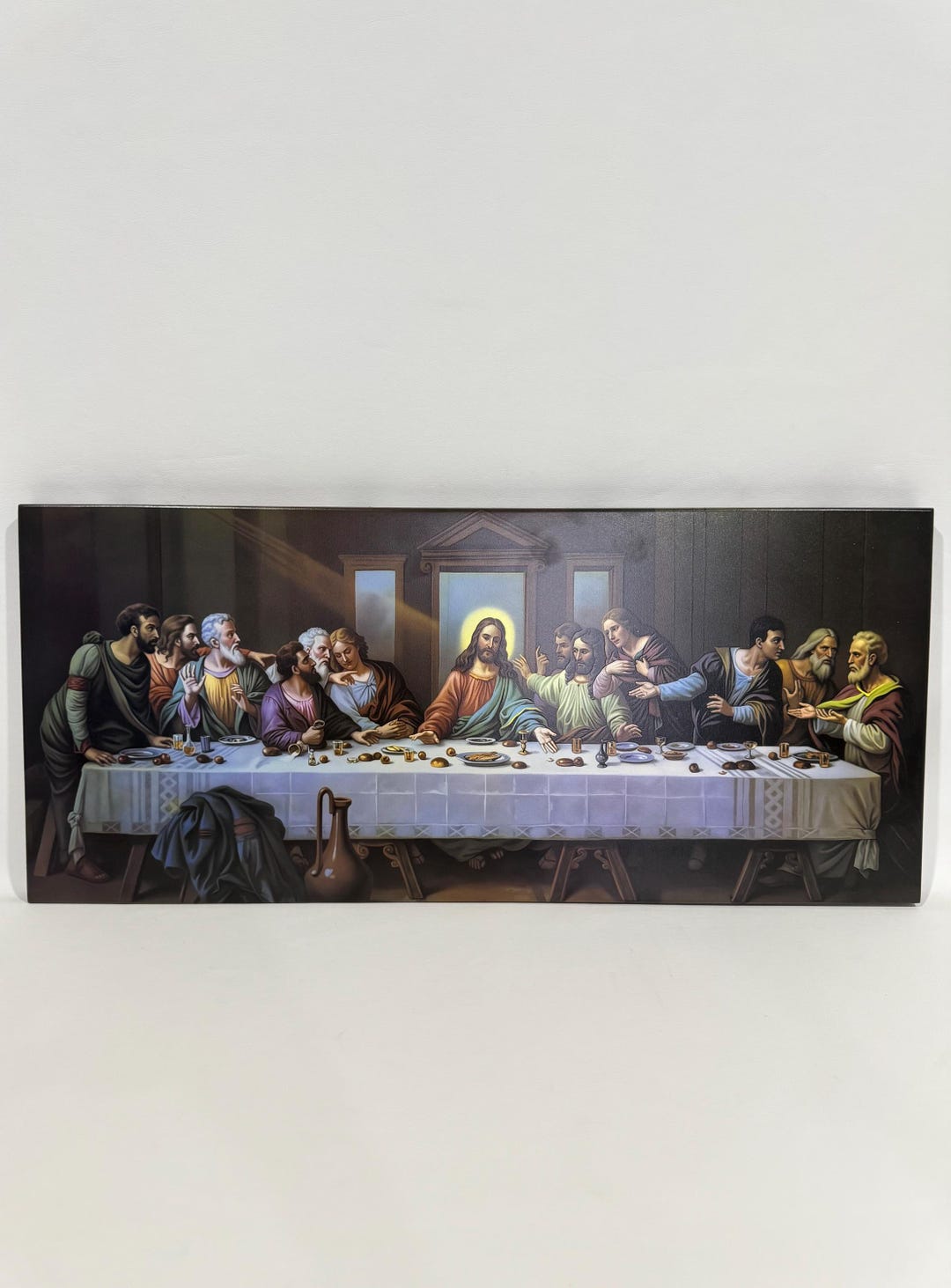 The Last Supper Religious Wall Art – Natural Wood UV Print | Christian ...