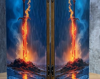 Backgammon made of wood and glass "Vikings"