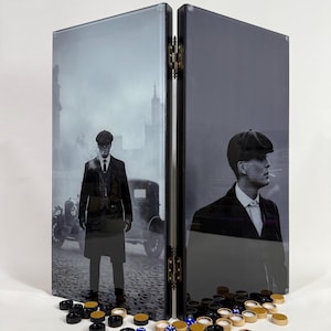 Handmade Backgammon Set – Glass & Wood Thomas Shelby Inspired