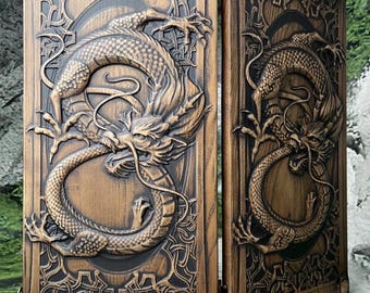 Esclusivo set di backgammon Drago – Gioco da tavolo Infinity in legno fatto a mano