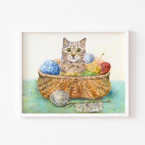 Katzen Poster für Kinder, Poster Kinderzimmer, Kinderkunst Drucke, Geschenk Mädchen, Kinderzimmerdeko, Tiermotiv