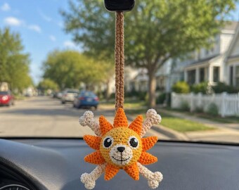 Tausend sonnige Auto-Aufhänger häkeln, One Piece Anime Auto hängende Verzierung, Rückspiegel Dekor, sonnige Piratenschiff Charme