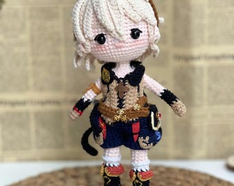 Bennett gehäkelte Puppe Barbara, Genshin Auswirkungen Plüschtiere, Genshin Puppe Custom, Bennett Plüschtiere, Barbara Puppe, Ostergeschenk, Muttertagsgeschenk