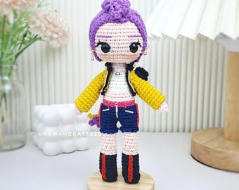 Kpop Girl Amigurumi Plush, Handmade Crochet Doll