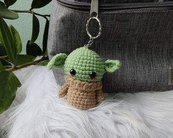 Baby Yoda Schlüsselanhänger | Gehäkelte Baby Yoda