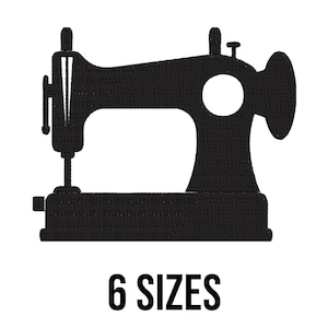 Sewing Machine Embroidery Design- Sewing Machine Silhouette Embroidery Files -Vintage Sewing Machine Machine Embroidery Design Files -6Sizes