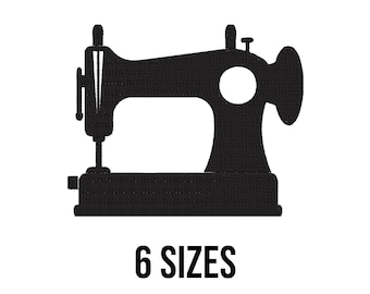 Sewing Machine Embroidery Design- Sewing Machine Silhouette Embroidery Files -Vintage Sewing Machine Machine Embroidery Design Files -6Sizes