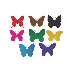 Colorful Butterfly Embroidery Design Bundle: 6 Sizes (Digital Download)