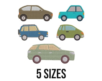 Car Bundle Embroidery Design - Cars Embroidery Design - Vehicles Embroidery Design - Baby Toys Cars Machine Embroidery Design Files -5 Sizes