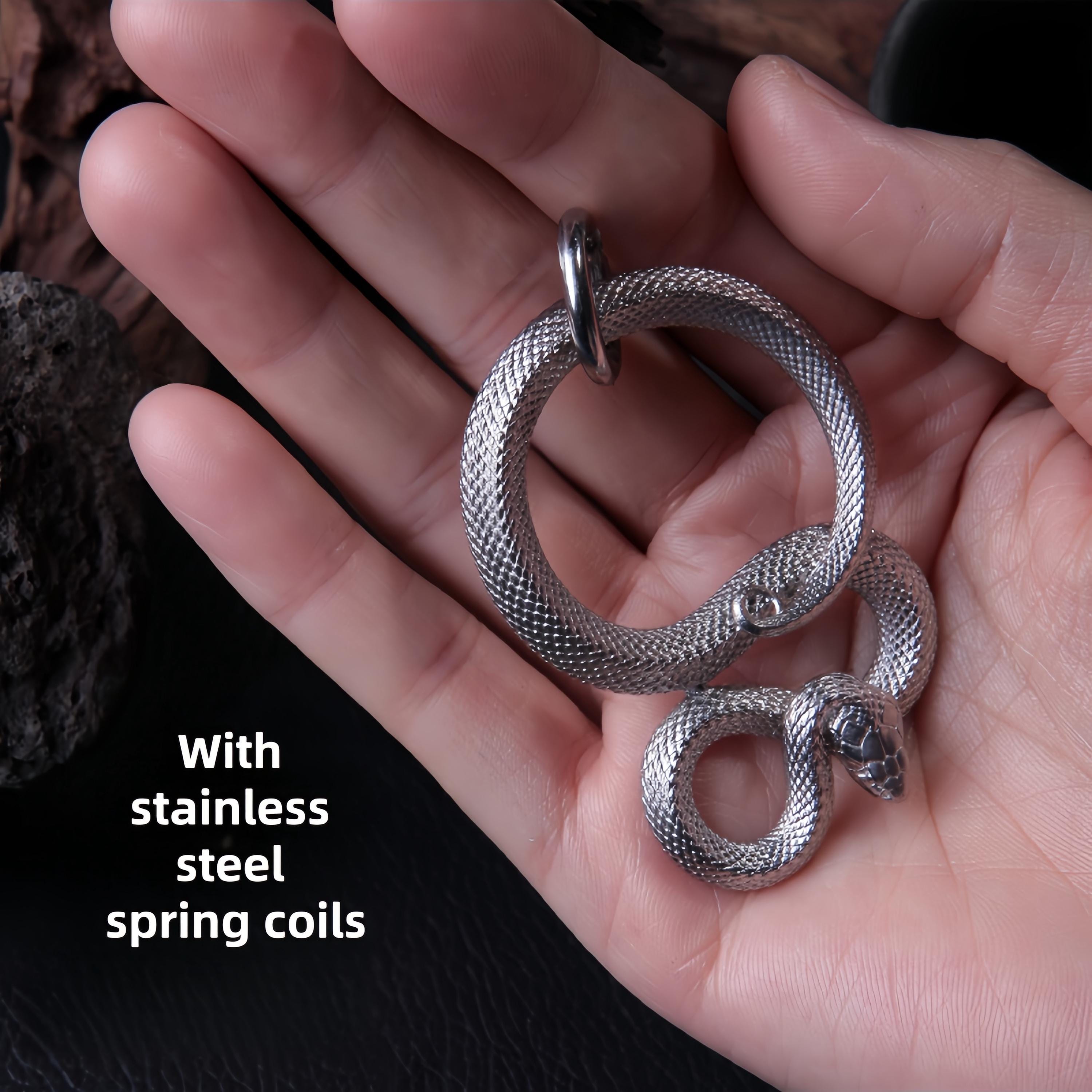 Original Retro Stainless Steel Snake-shaped Keychain Car Key Hanger - Etsy