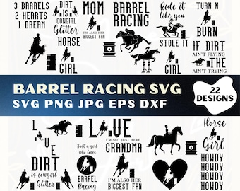 Barrel Racing SVG Bundle, Barrel Race Svg,barrel Racer Svg,barrel ...