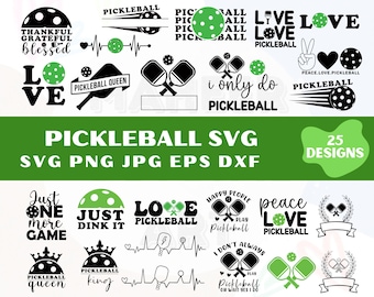 Pickleball SVG Bundle: Paddle, Mom, Party Designs (Digital Download)