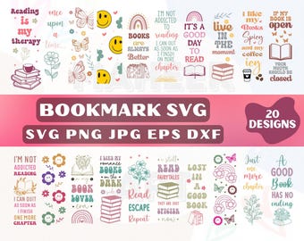 Retro Bookmarks SVG Bundle: Floral & Quote Designs (Digital Download)