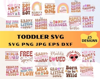 Kleinkind-Svg-Bundle, freche Kleinkind-Zitate (digitaler Download)