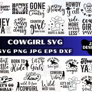 Cowgirl SVG Bundle: Sassy Western Designs (Digital Download)