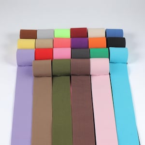Cinta elástica de 5 cm de ancho - Banda elástica de punto de color liso para costura, ropa y cinturillas - Proveedor de elásticos premium para ropa