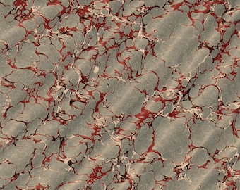Hand Marbled Paper for Bookbinding and Book Restoration, Spanish Pattern 48x67cm 19x26in Series c259