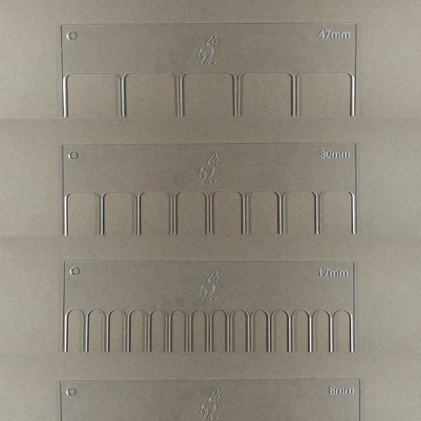 Set of 4 Plastic Marbling Combs 24cm 9.5in Supplies Tools Rake Ebru