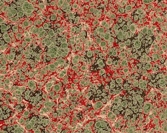 Handgemarmerd papier, schelppatroon, boekbandrestauratie, (48 x 68 cm, 19 x 27 inch) d937