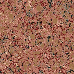 Papel marmoleado a mano para encuadernación y restauración, patrón de conchas 48 x 67 cm 19 x 26 in f055