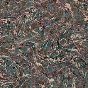 Papel marmoleado a mano para restauración y encuadernación 48 x 67 cm 19 x 26 in Serie f686